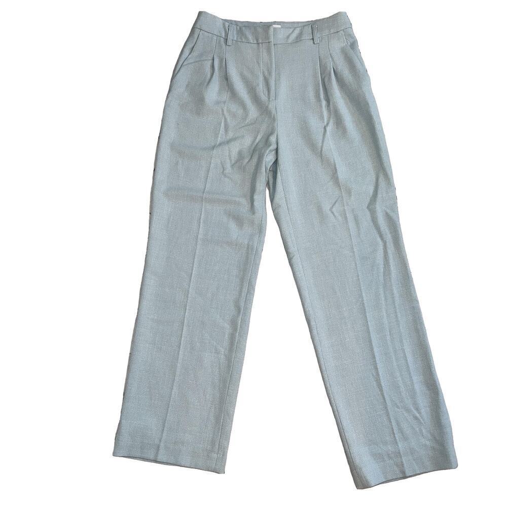 House of Harlow 1960 Knit Wide Leg Trouser Dress Pant Sky Blue Size 8
